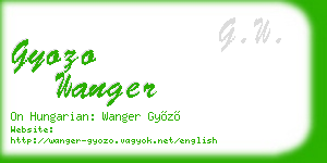 gyozo wanger business card
