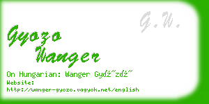 gyozo wanger business card